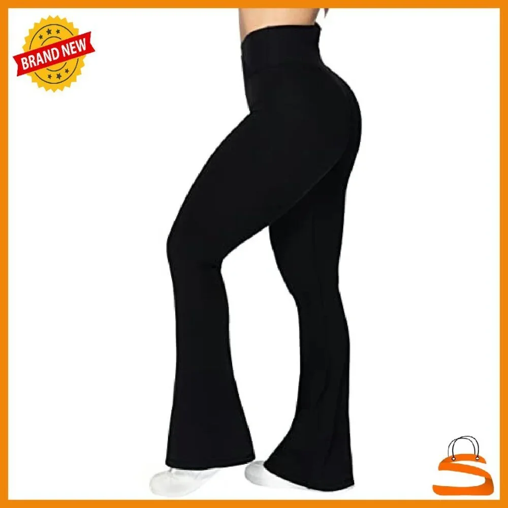 High-Waisted Flare Leggings with Tummy Control, Yoga Pants, 80% Nylon 20%